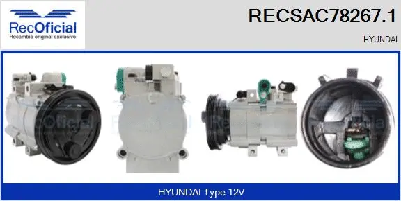 Compresseur, climatisation RECOFICIAL RECSAC78267.1