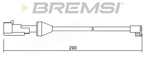 Contact d'avertissement, usure des plaquettes de frein BREMSI WI0746