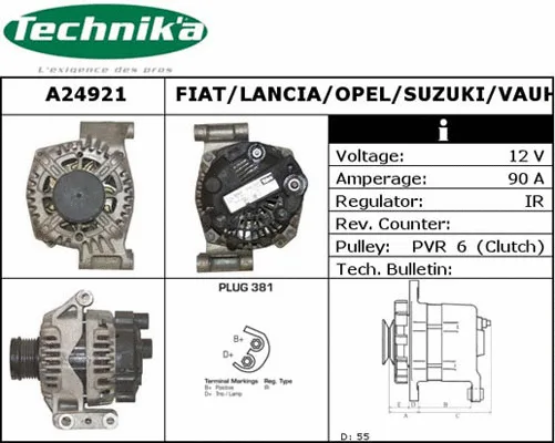 Alternateur Technika A24921