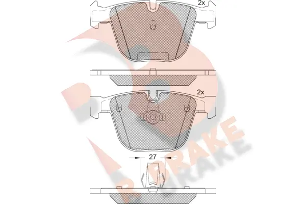 Kit de plaquettes de frein, frein à disque R BRAKE RB1949