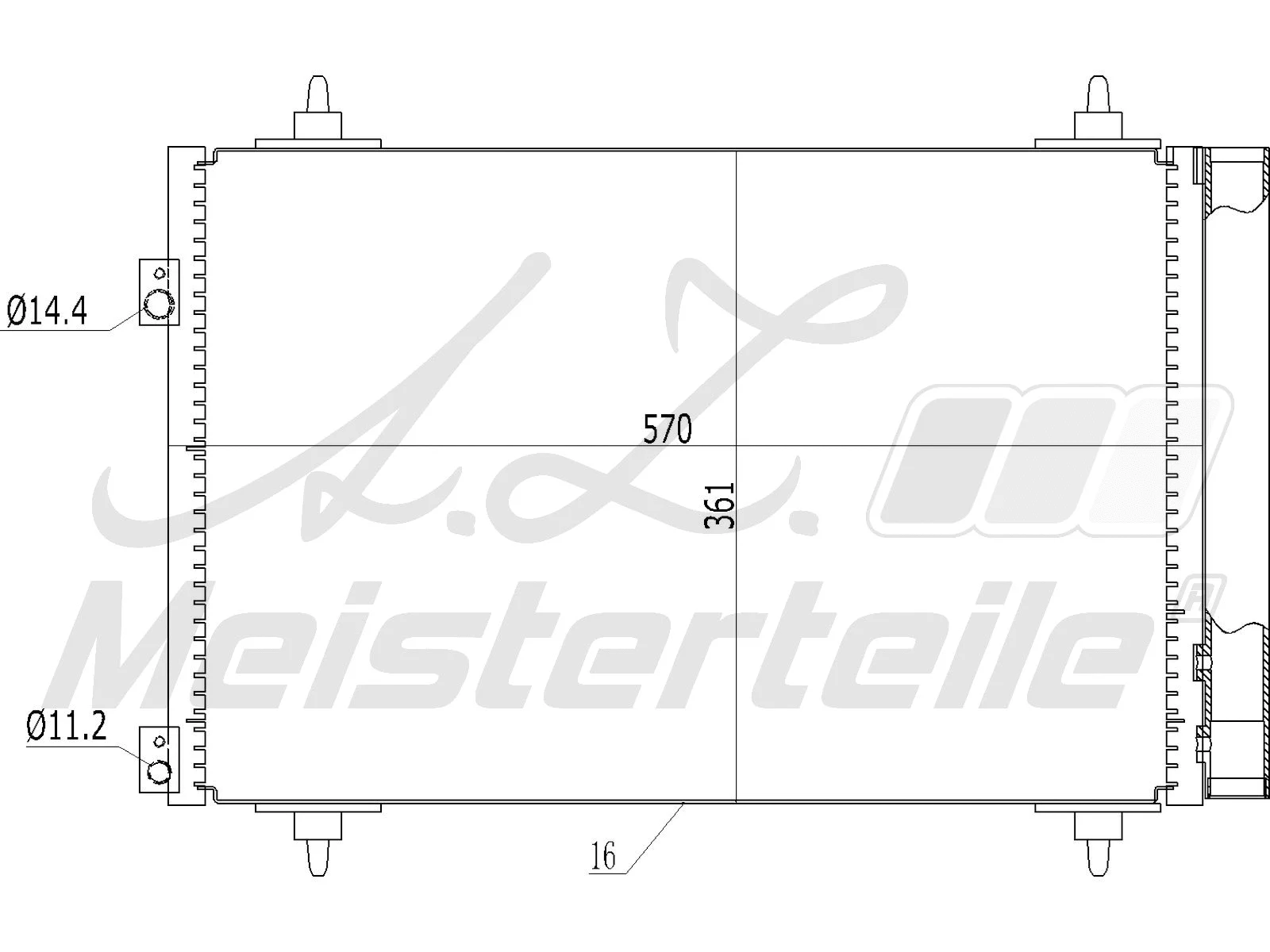 Condenseur, climatisation A.Z. Meisterteile AZMT-45-030-1044