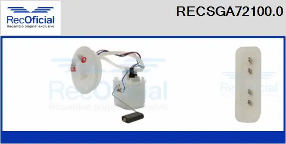 unité d'alimentation de carburant RECOFICIAL RECSGA72100.0