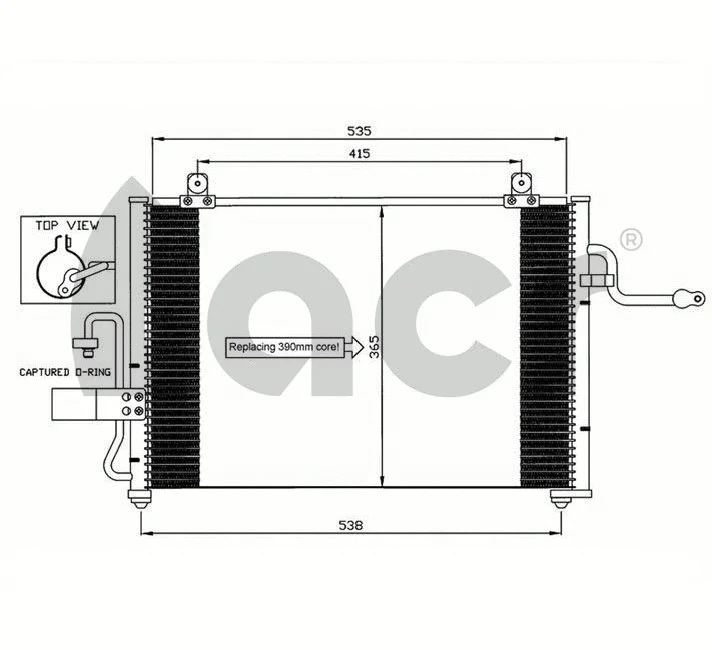 Condenseur, climatisation ACR 300607