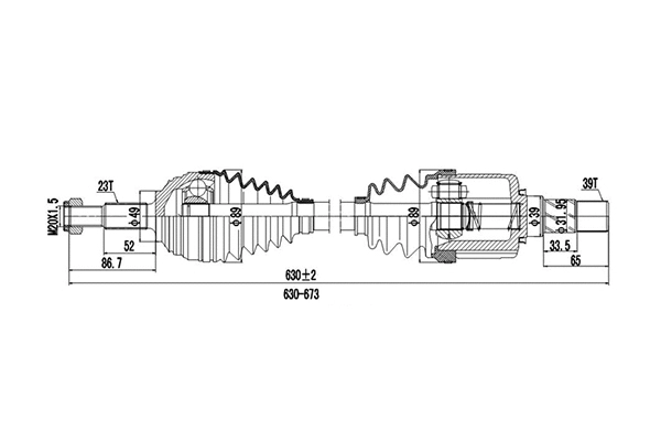 Arbre de transmission DYNAMATRIX DDS250441