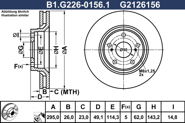 Disque de frein GALFER B1.G226-0156.1