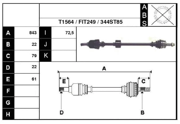 Arbre de transmission Technika 47344