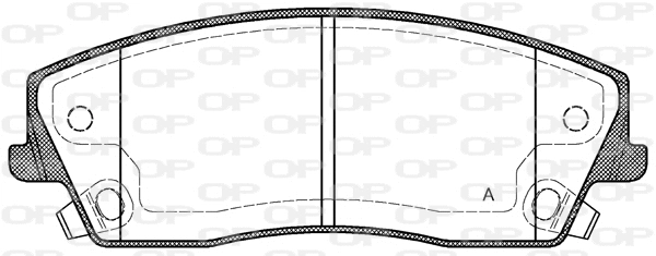 Kit de plaquettes de frein, frein à disque OPEN PARTS BPA1126.08