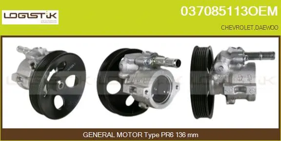 Pompe hydraulique, direction LGK 037085113OEM