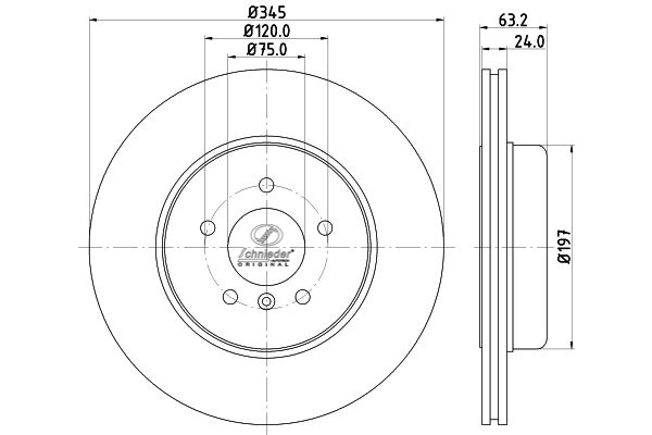 Disque de frein SCHNIEDER AUTOTECH BMS55.00170