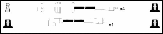 Kit de câbles d'allumage LEMARK HOES752