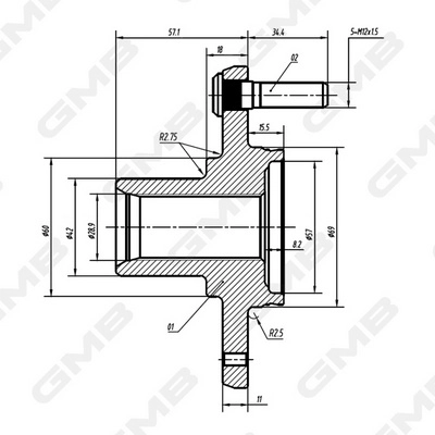 Moyeu de roue GMB Oceania GH10290