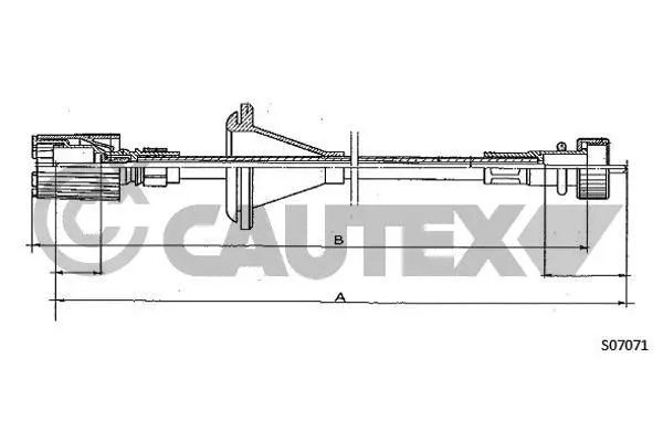 Câble flexible de commande de compteur CAUTEX 013158