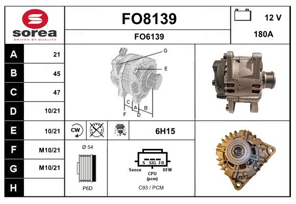 Alternateur SNRA FO8139