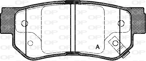 Kit de plaquettes de frein, frein à disque OPEN PARTS BPA0746.02