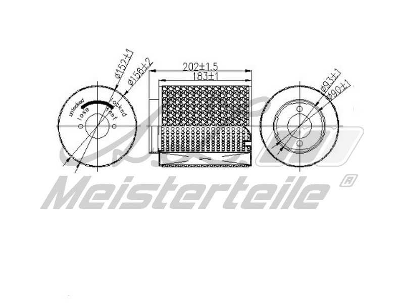Filtre à air A.Z. Meisterteile AZMT-41-030-1961
