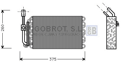 Évaporateur climatisation BUGOBROT 70-BWV002