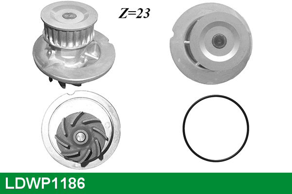 Pompe à eau, refroidissement du moteur LUCAS LDWP1186