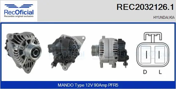 Alternateur RECOFICIAL REC2032126.1