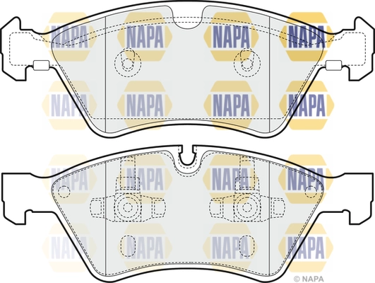 Kit de plaquettes de frein, frein à disque NAPA NBP1118