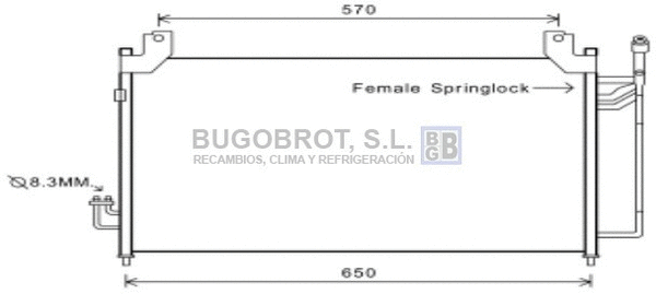 Condenseur, climatisation BUGOBROT 62-MZ5240