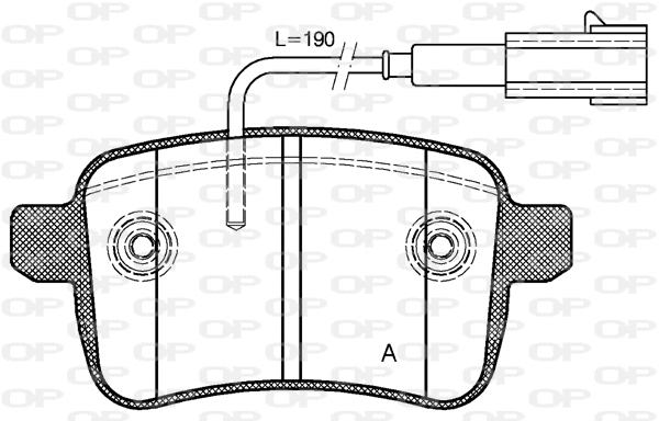 Kit de plaquettes de frein, frein à disque OPEN PARTS BPA1450.02