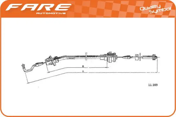 Câble d'accélération FARE-CO 25506