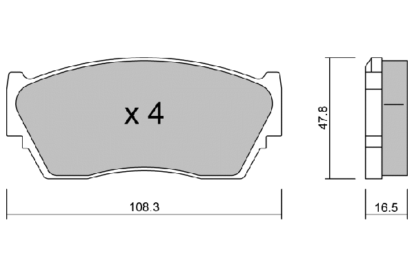 Kit de plaquettes de frein, frein à disque AISIN BPNI-1902