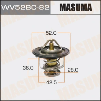Thermostat, liquide de refroidissement MASUMA WV52BC-82