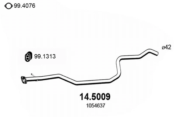 Tuyau d'échappement ASSO 14.5009