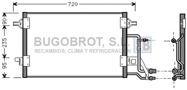Condenseur, climatisation BUGOBROT 62-AI5140