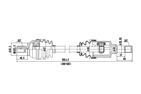 Arbre de transmission DYNAMATRIX DDS218327