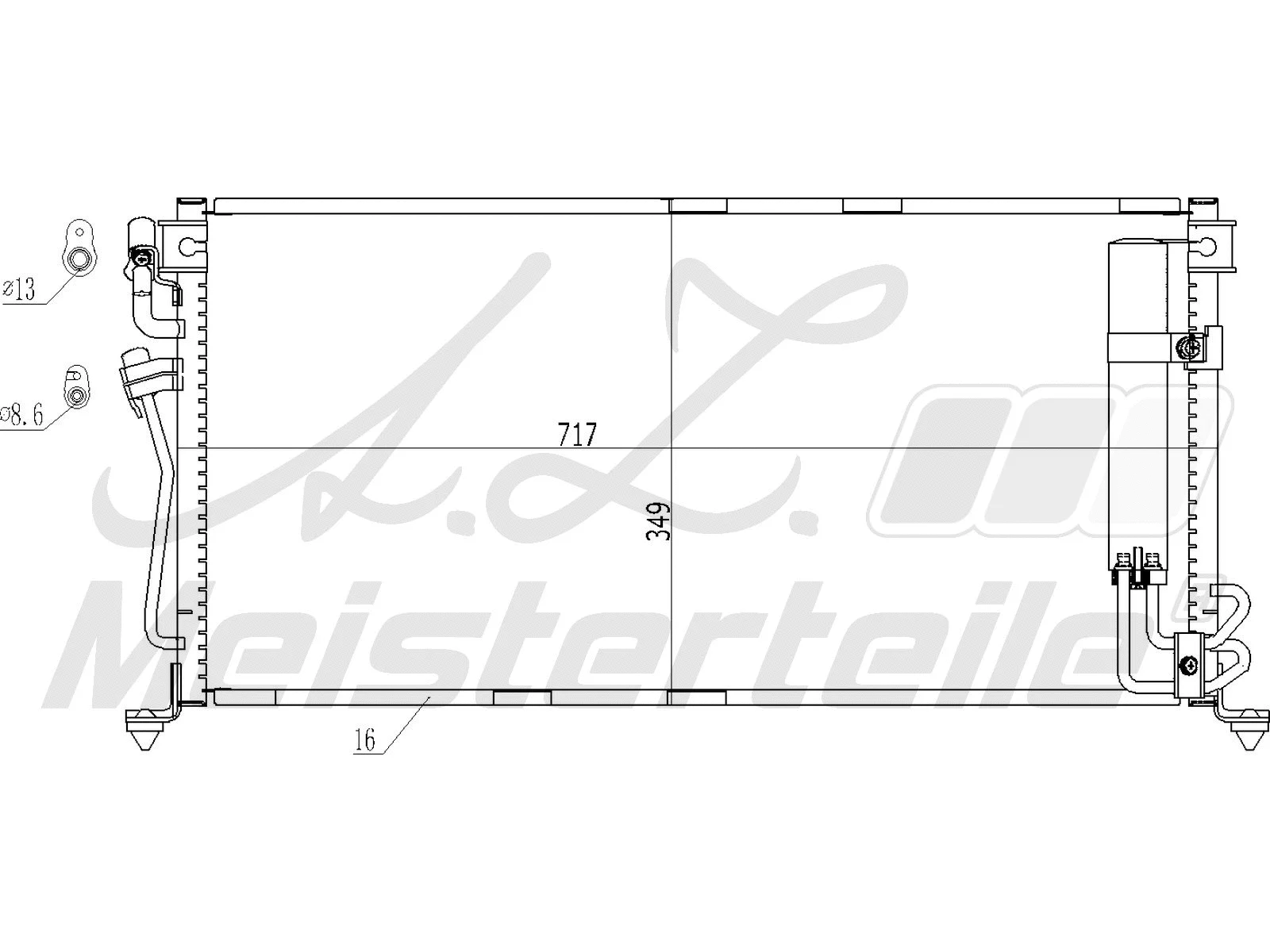 Condenseur, climatisation A.Z. Meisterteile AZMT-45-030-1216
