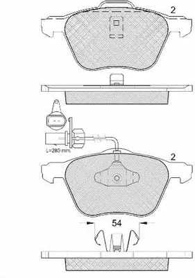 Kit de plaquettes de frein, frein à disque FIT FP3265E