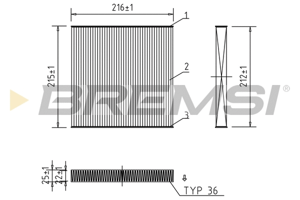Filtre, air de l'habitacle BREMSI FC0437
