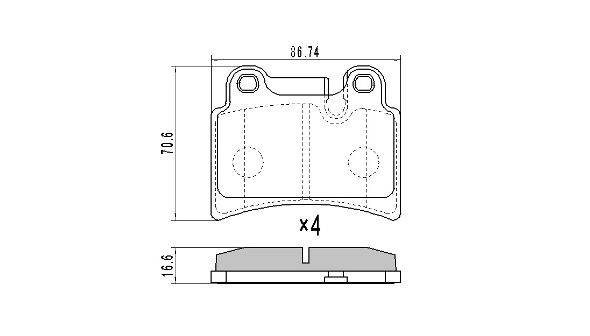 Kit de plaquettes de frein, frein à disque FREMAX FBP-1709
