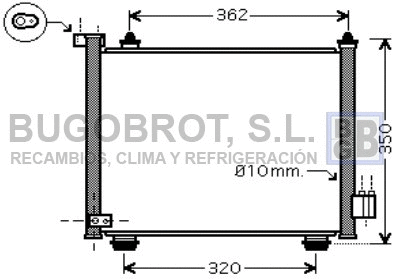 Condenseur, climatisation BUGOBROT 62-OL5402
