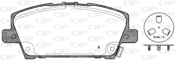 Kit de plaquettes de frein, frein à disque OPEN PARTS BPA1205.02