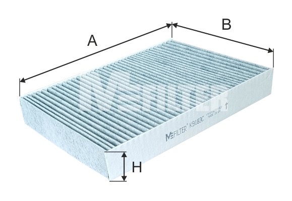 Filtre, air de l'habitacle MFILTER K 9183C