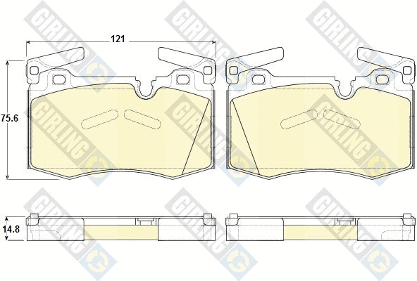 Kit de plaquettes de frein, frein à disque GIRLING 6119482
