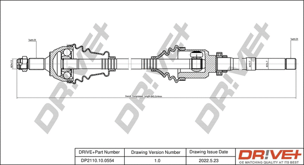 Arbre de transmission Dr!ve+ DP2110.10.0554