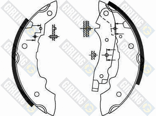 Jeu de mâchoires de frein GIRLING 5180991