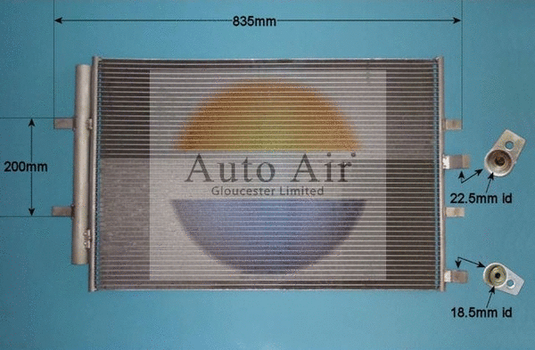 Condenseur, climatisation AUTO AIR GLOUCESTER 16-1436