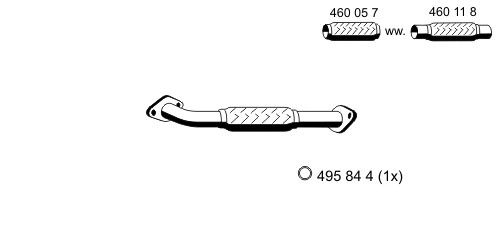 Tuyau d'échappement ERNST 344425