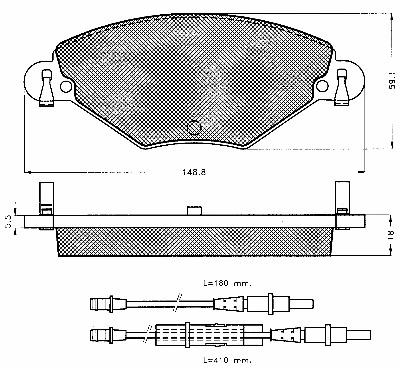 Kit de plaquettes de frein, frein à disque BSF 10605