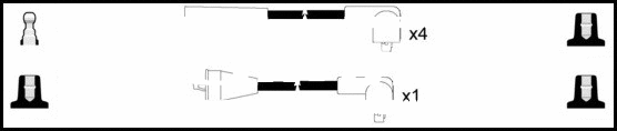 Kit de câbles d'allumage LEMARK HOES432