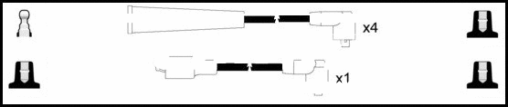 Kit de câbles d'allumage LEMARK HOES1139