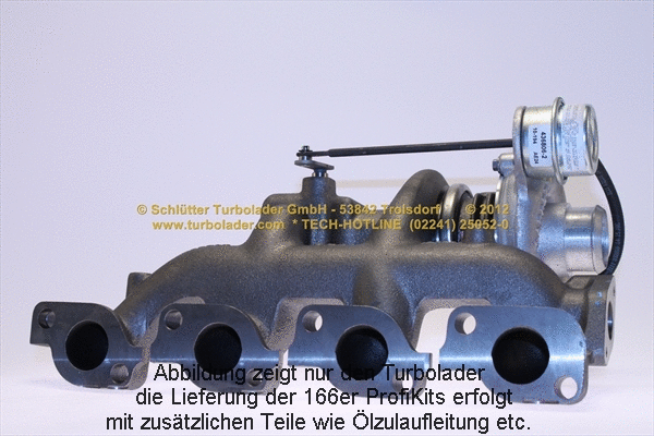 Turbocompresseur, suralimentation SCHLÜTTER TURBOLADER 166-05111