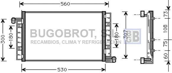 Condenseur, climatisation BUGOBROT 62-FT5222