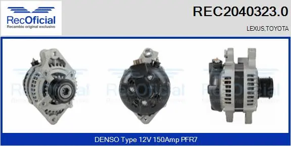 Alternateur RECOFICIAL REC2040323.0