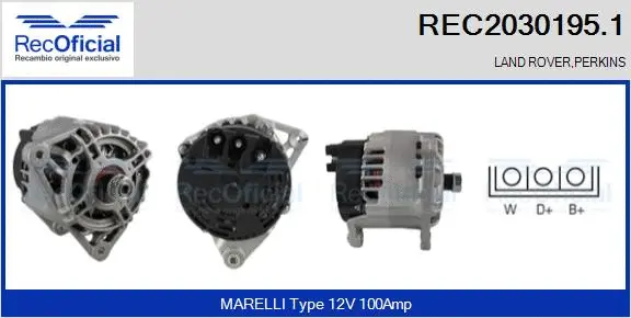 Alternateur RECOFICIAL REC2030195.1